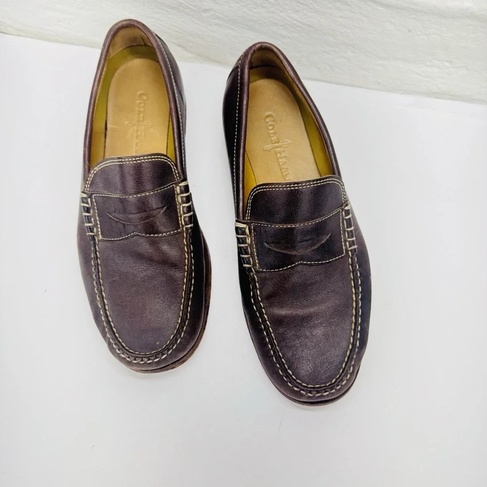 Men's Cole Haan Sz 8M C 12049 Brown Leather Penny Loafer Preppy. Business Casual